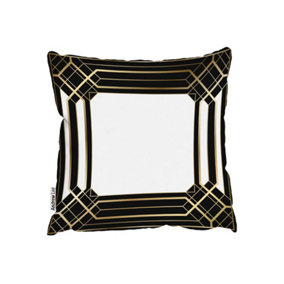 Cushions - Art Deco Black Frame (Cushion) / 45cm x 45cm