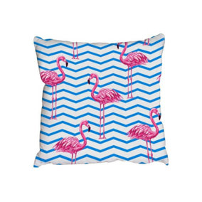 Cushions - Beautiful tropical pink flamingos (Cushion) / 60cm x 60cm