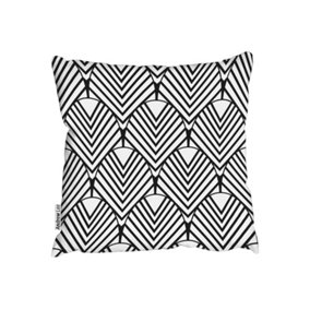 Cushions - Black Geometric Decoration (Cushion) / 45cm x 45cm