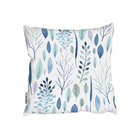Cushions - Blue watercolour floral elements (Cushion) / 45cm x 45cm