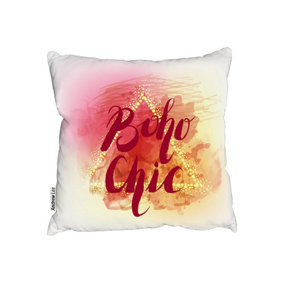 Cushions - Boho Chic lettering on beautiful watercolor background (Cushion) / 60cm x 60cm
