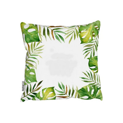 Green botanical outlet cushions