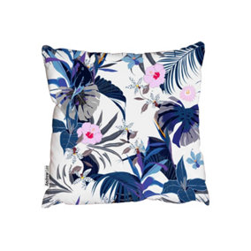 Cushions - Bright forest flower on navy blue (Cushion) / 45cm x 45cm