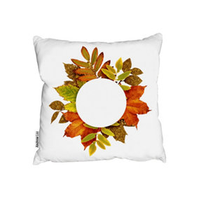 Cushions - Circled Autumn Leaves (Cushion) / 60cm x 60cm