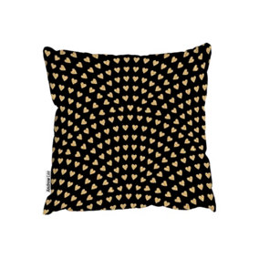 Cushions - Geometric Glitter Love Hearts (Cushion) / 45cm x 45cm