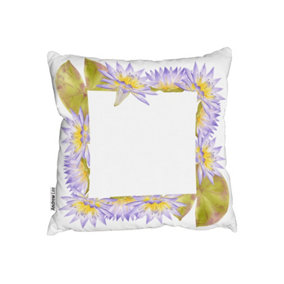 Cushions - Gold & Purple Flowers (Cushion) / 45cm x 45cm