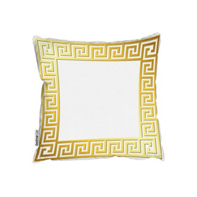Cushions - Golden Greek Ornamental Frame (Cushion) / 45cm x 45cm