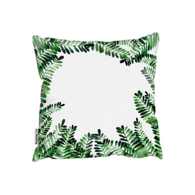 Cushions - Green Botanical Leaves (Cushion) / 45cm x 45cm