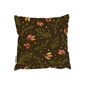 Cushions - Green branches and flower buds (Cushion) / 45cm x 45cm
