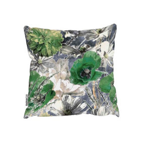 Cushions - Green Flowers (Cushion) / 60cm x 60cm