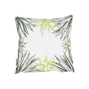 Cushions - Green Leaf Border (Cushion) / 45cm x 45cm