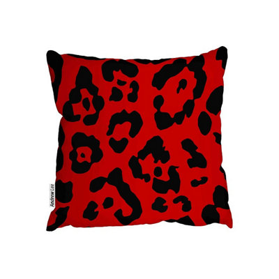 Cushions - Leopard print in red (Cushion) / 60cm x 60cm