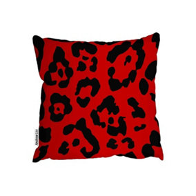 Cushions - Leopard print in red (Cushion) / 60cm x 60cm