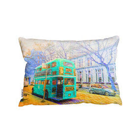 Cushions - London bus green rear (Cushion) / 45cm x 30cm
