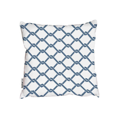 Cushions - Marine rope knot Navy Design. (Cushion) / 45cm x 45cm