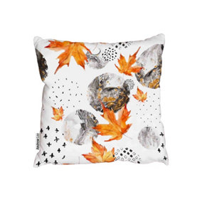 Cushions - Orange Autumn Leaves (Cushion) / 60cm x 60cm
