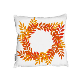Cushions - Orange & Red Autumn Leaves (Cushion) / 45cm x 45cm