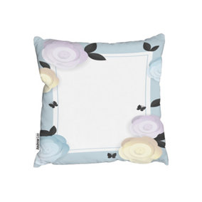 Cushions - Pastel Colour Flowers (Cushion) / 45cm x 45cm