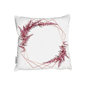 Cushions - Pink Flower And Geometric Shapes (Cushion) / 45cm x 45cm