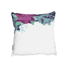 Cushions - Purple & Blue Flowers (Cushion) / 45cm x 45cm