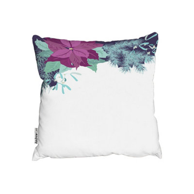 Cushions - Purple & Blue Flowers (Cushion) / 60cm x 60cm