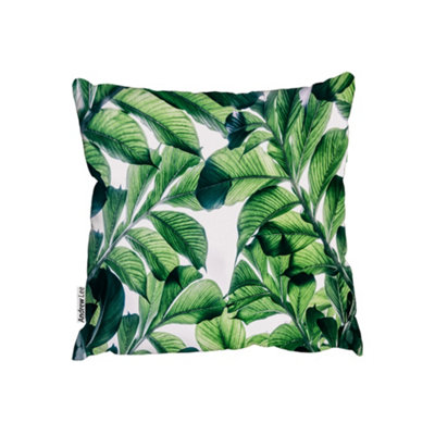 Cushions Purple & Green Leaves (Cushion) / 45cm x 45cm DIY at B&Q
