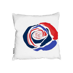 Cushions - Red & Blue Rose (Cushion) / 60cm x 60cm