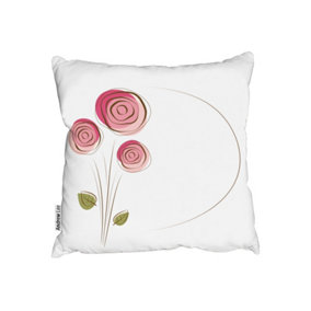 Cushions - Rose Drawing (Cushion) / 60cm x 60cm