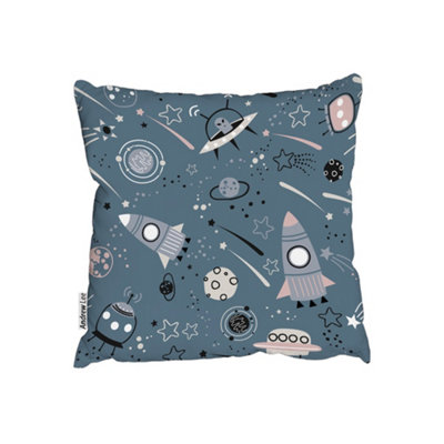 Cushions spaceships and planets with stars (Cushion) 45cm x 45cm