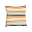 Cushions - striped pattern, orange black gray beige and brown (Cushion) / 60cm x 60cm