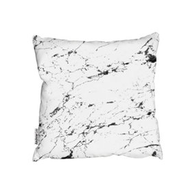 Cushions - Thin Black Marble (Cushion) / 45cm x 45cm