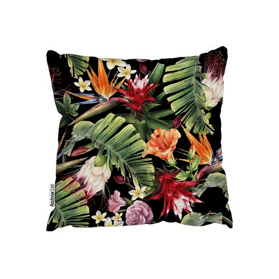 Cushions - Tropical Flowers & Plant Leaves (Cushion) / 45cm x 45cm