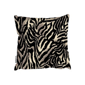 Cushions - Zebra gold and black animal print (Cushion) / 45cm x 45cm