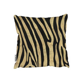 Cushions - Zebra stripes in gold glitter (Cushion) / 45cm x 45cm