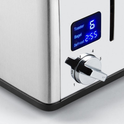Cusimax 4 Slice Toaster, Stainless Steel, Ultra-Clear LED Display,6 ...