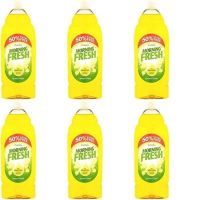 Cussons Morning Fresh Lemon Washing Up Liquid 675ml (Pack of 6)