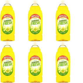 Cussons Morning Fresh Lemon Washing Up Liquid 675ml (Pack of 6)