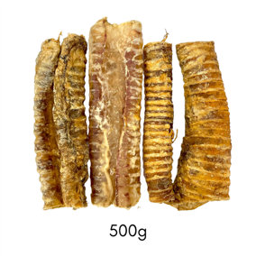 Cut Beef Trachea "Gullet" (500g) Natural Hypoallergenic Long Lasting Dog Treat