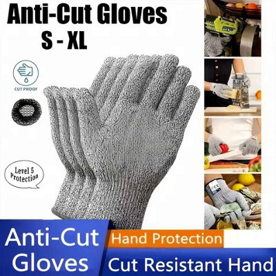 IntBuying Cut Resistant Gloves – HPPE Material, Anti-Cutting, Size M – 1 Pair, 241177