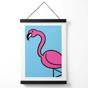 Cute Cartoon Style Flamingo Medium Poster with Black Hanger