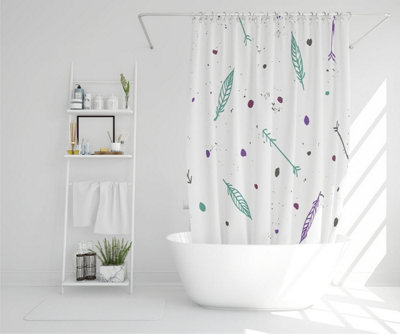 Cute cartoon with feathers and arrows in boho style (Shower Curtain) / Default Title Price Comparisons | Compare The Build