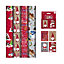 Cute Christmas Gift Wrapping Paper 4 x 4M Rolls And Gift Tags Gonk Characters
