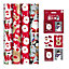 Cute Christmas Gift Wrapping Paper 4 x 4M Rolls and Gift Tags Santa Reindeer Face