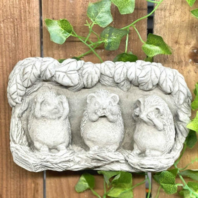 Cute Hedgehog family Stone Wall Plaque