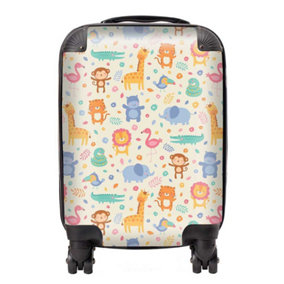 Cute Pastel Jungle Animals Suitcase - Small