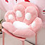 Cute Plush Seat Pad Cushion Cat Paw Cushion Lazy Sofa Seat Cushion Pink L 70 x W 60 cm