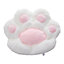Cute Plush Seat Pad Cushion Cat Paw Cushion Lazy Sofa Seat Cushion White L 70 x W 60 cm