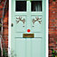 Cute Rudolph Red Nose Face Door Sticker