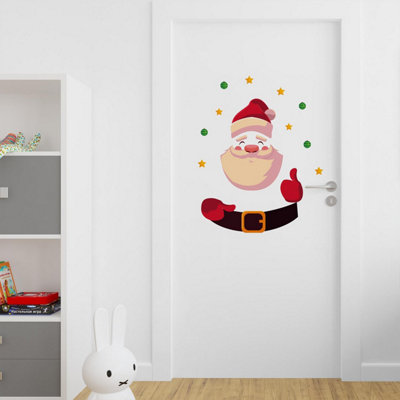 Cute Santa Claus Decoration Stickers Set Wall Stickers Wall Art, DIY Art, Home Decorations, Decals