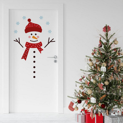 Cute Snowman Decoration Stickers Set Wall Stickers Wall Art, DIY Art, Home Decorations, Decals